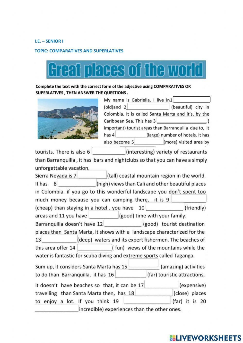 Comparatives and superlatives