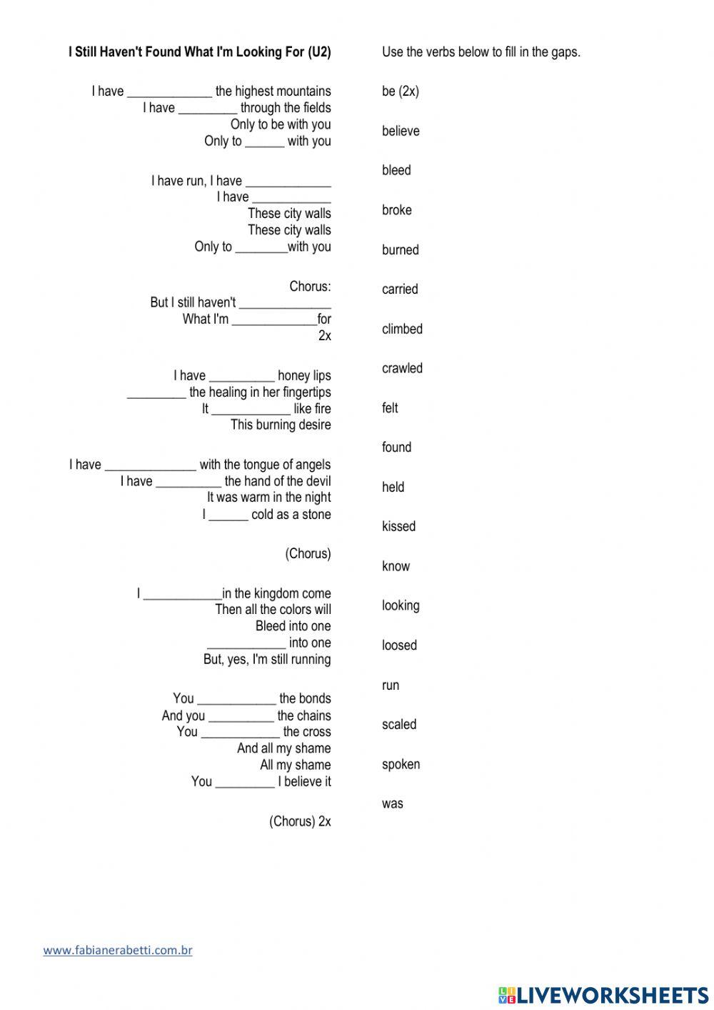 I Still Haven't Found What I'm Looking For (U2)