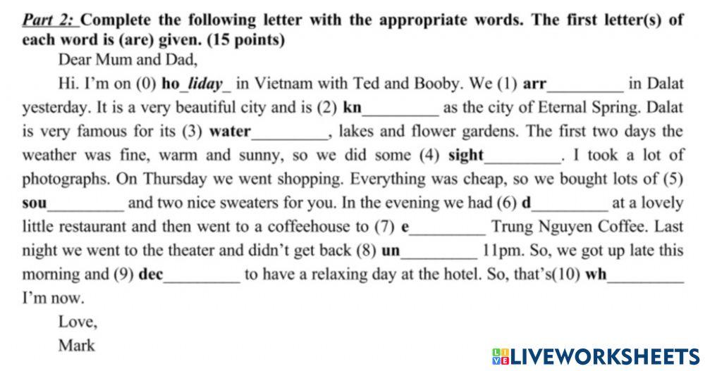 Complete the paragraph