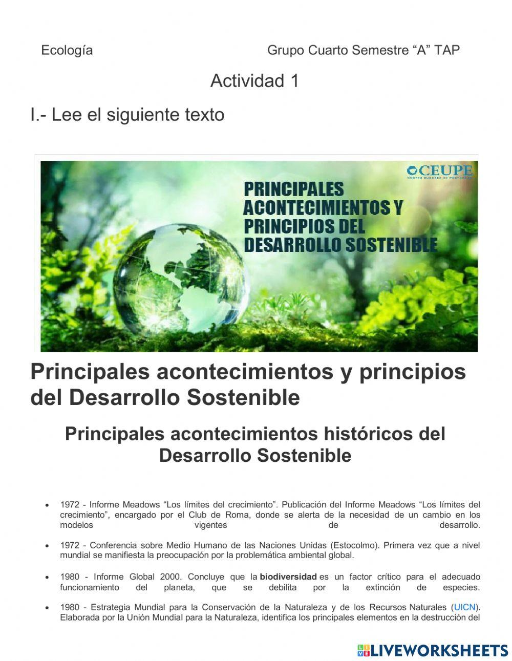 Sostenibilidad y desarrollo sostenible
