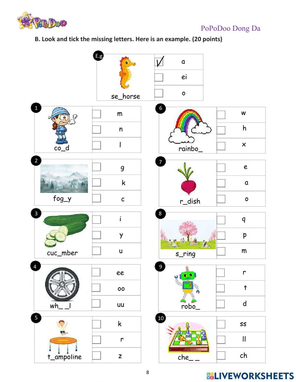 Spelling bee mock test 2