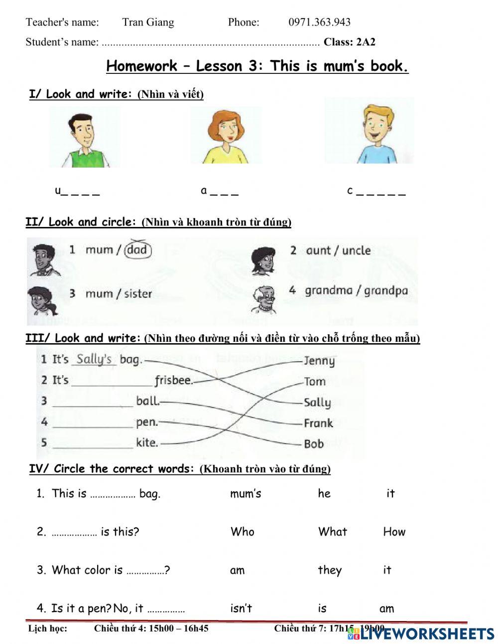 3. this is my mum's book