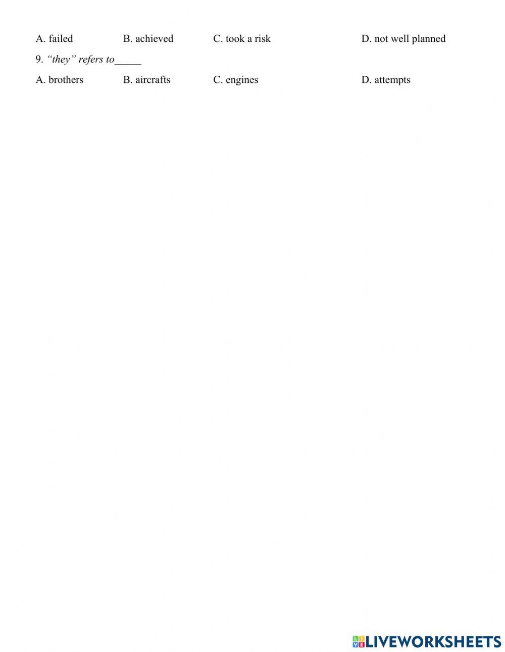 Grade 12- Reading- Vocab