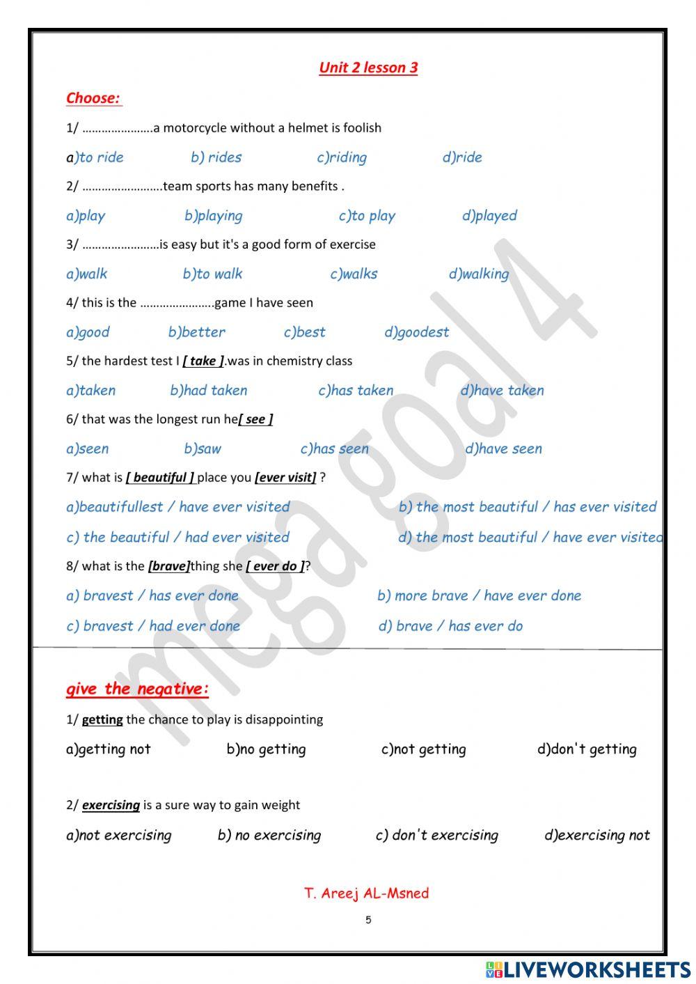 Mega 4 - unit 2 lesson 3
