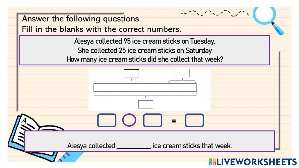 Addition - Solving Word Problem using Bar Model