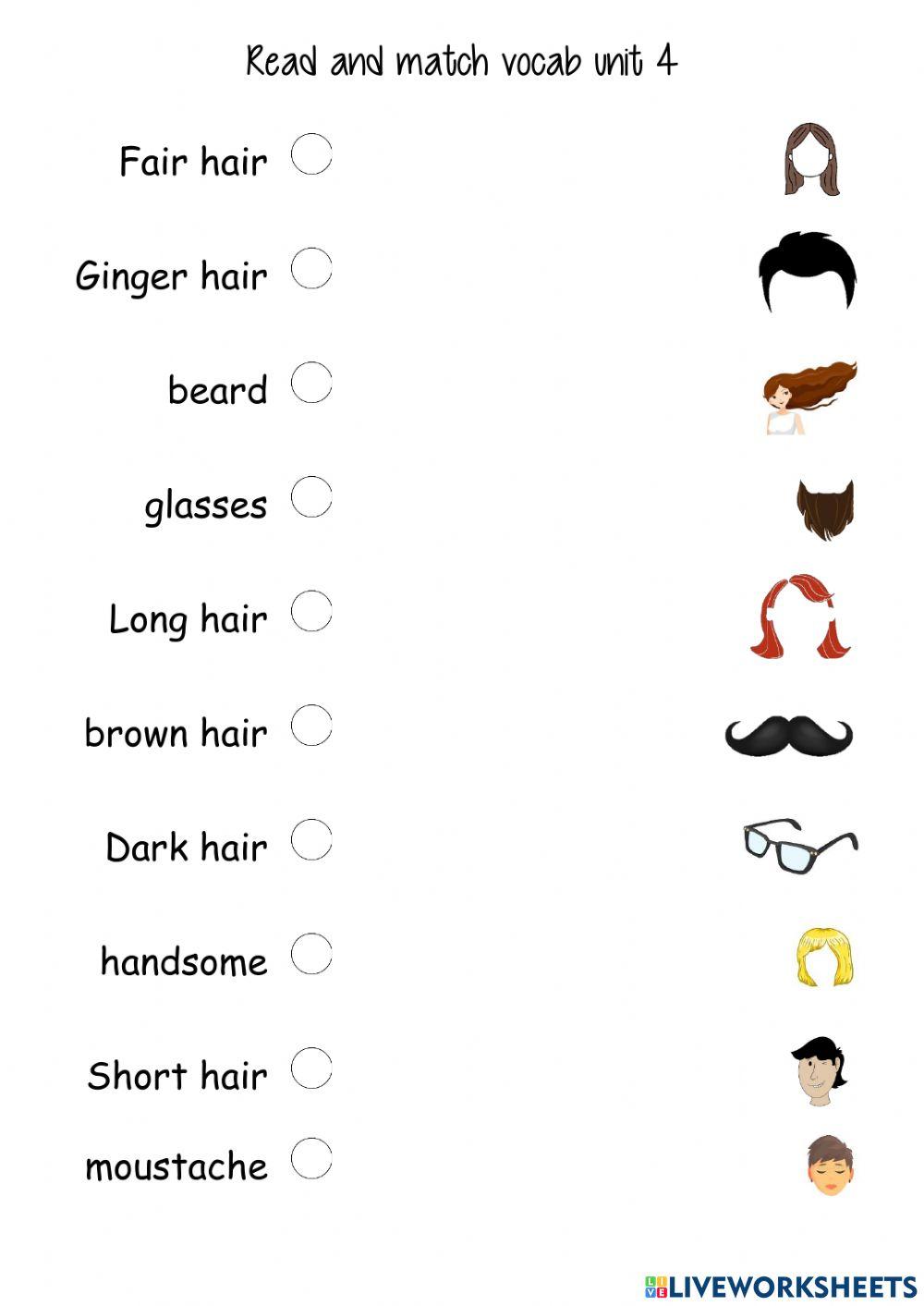 Read and match people description 2 unit 5