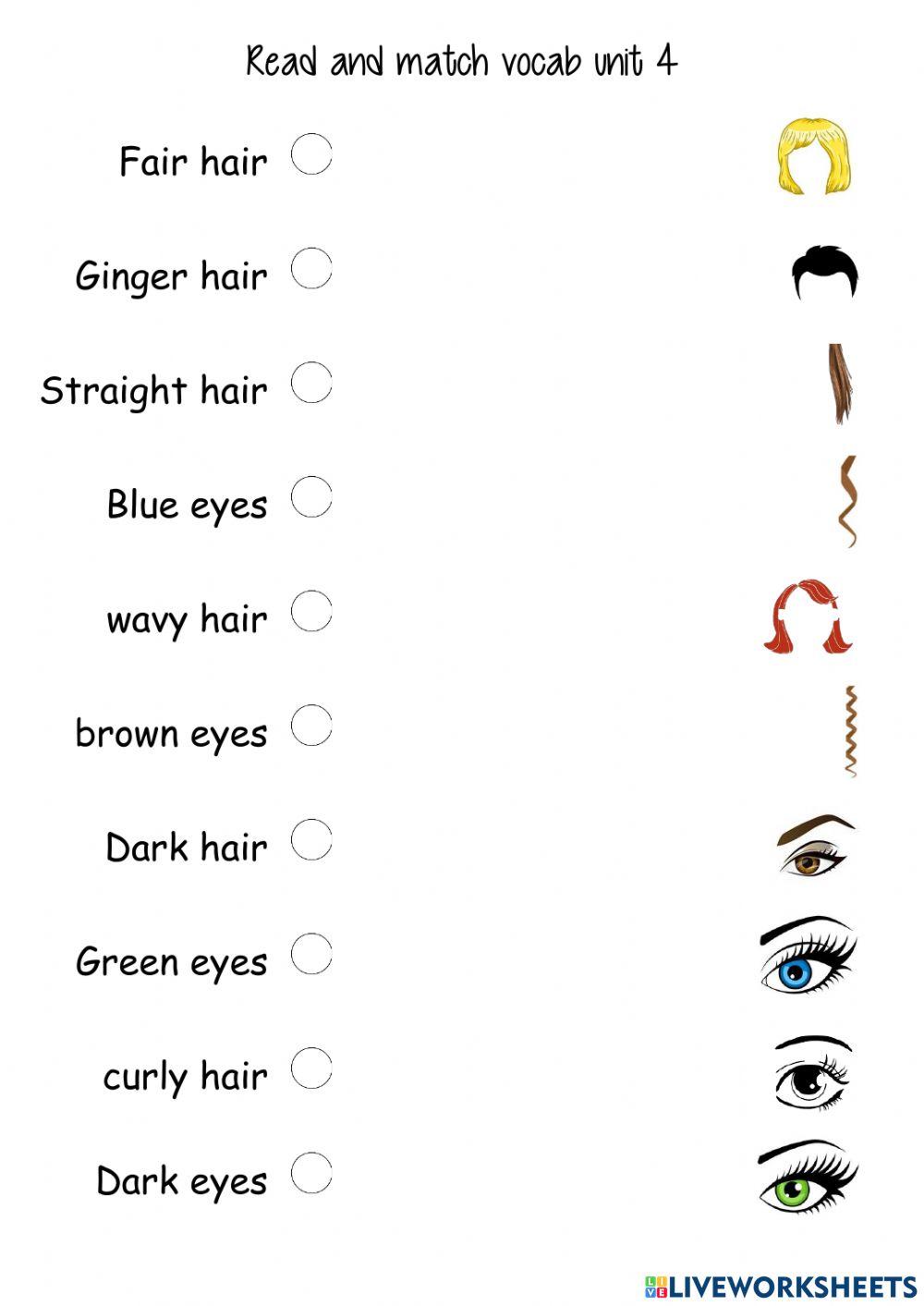 Read and match people description 3 unit 5