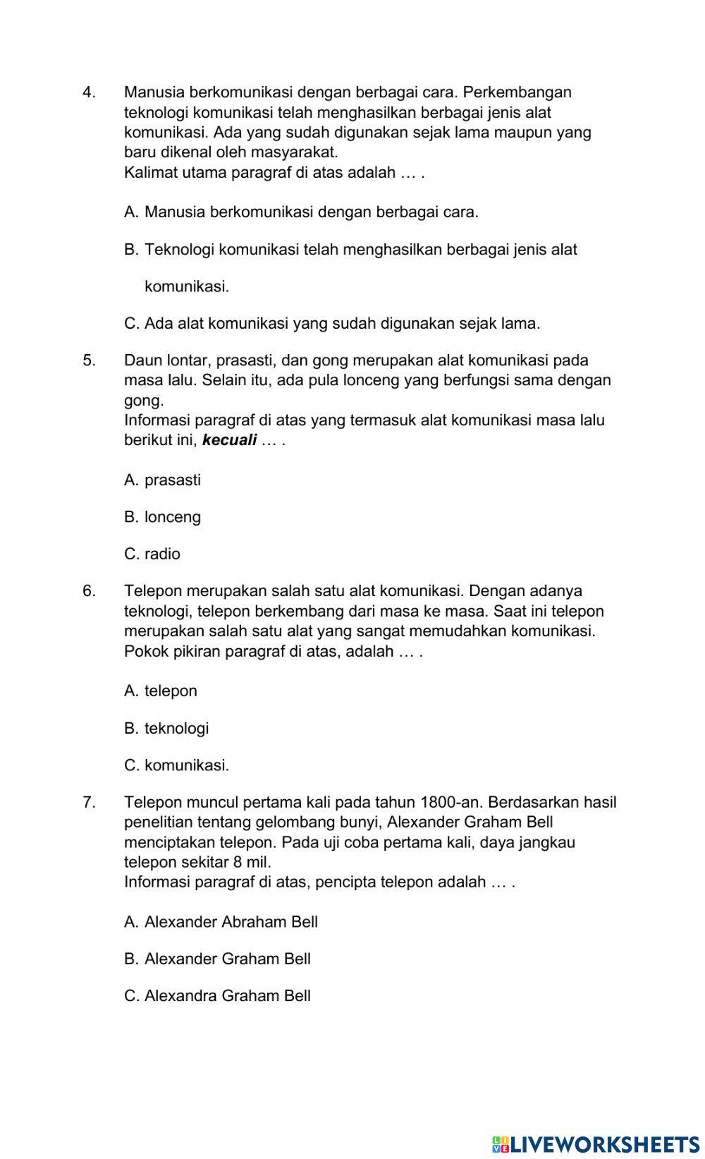 Latihan bahasa indonesia t7 st3