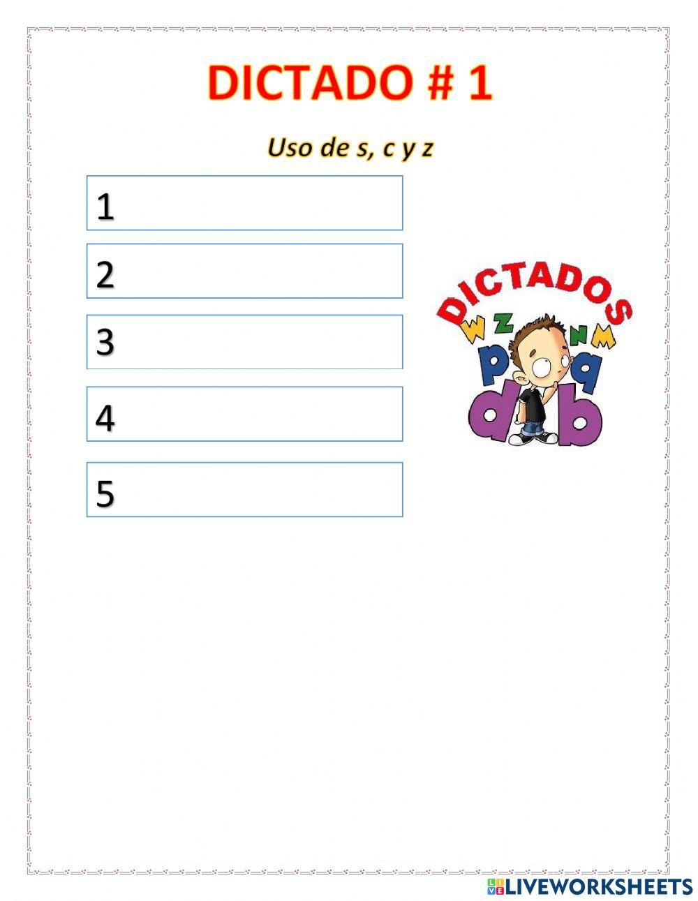 Diactado uso de la s c y z Diactado uso de la s c y z