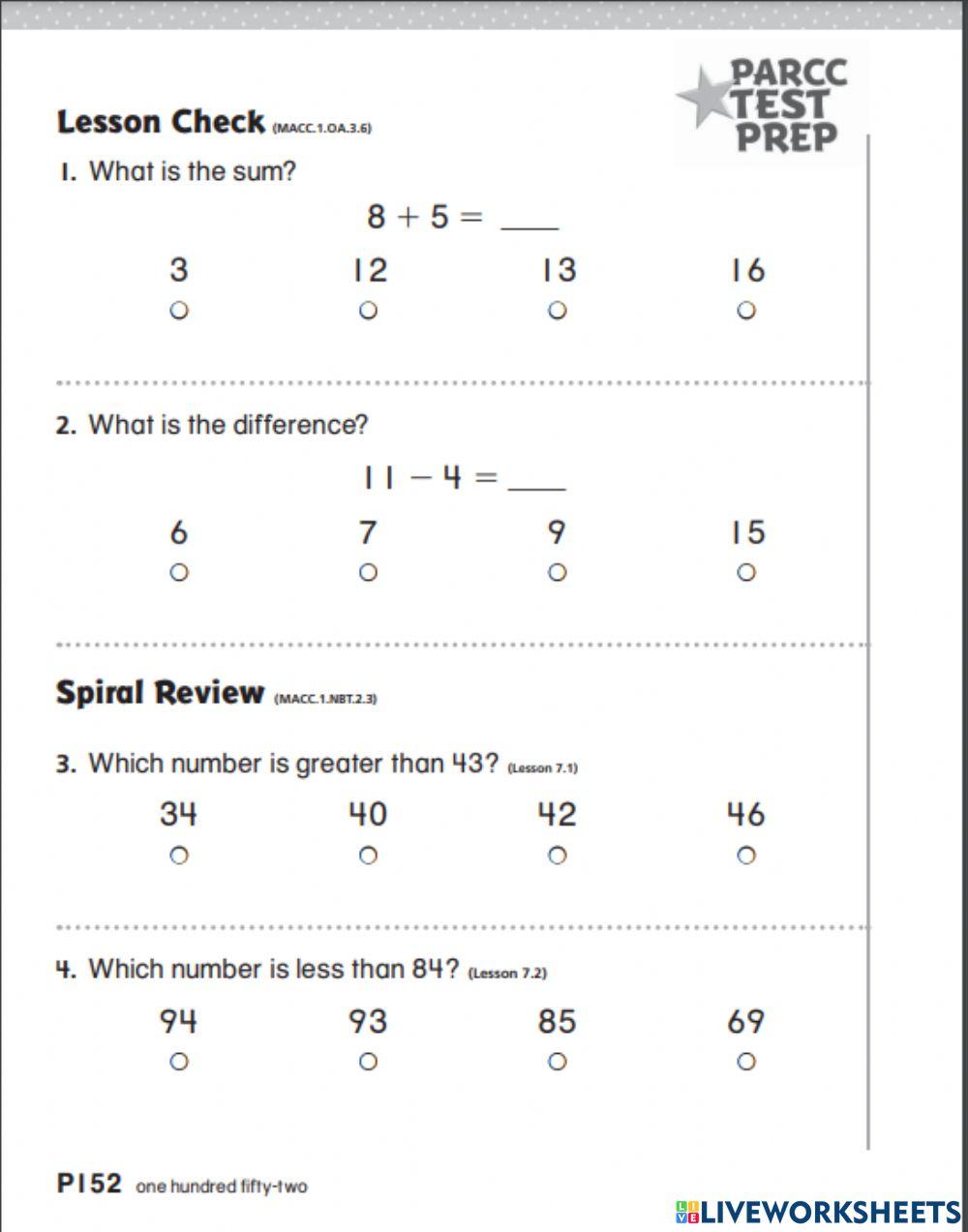 Add and Subtract within 20 Add and Subtract within 20