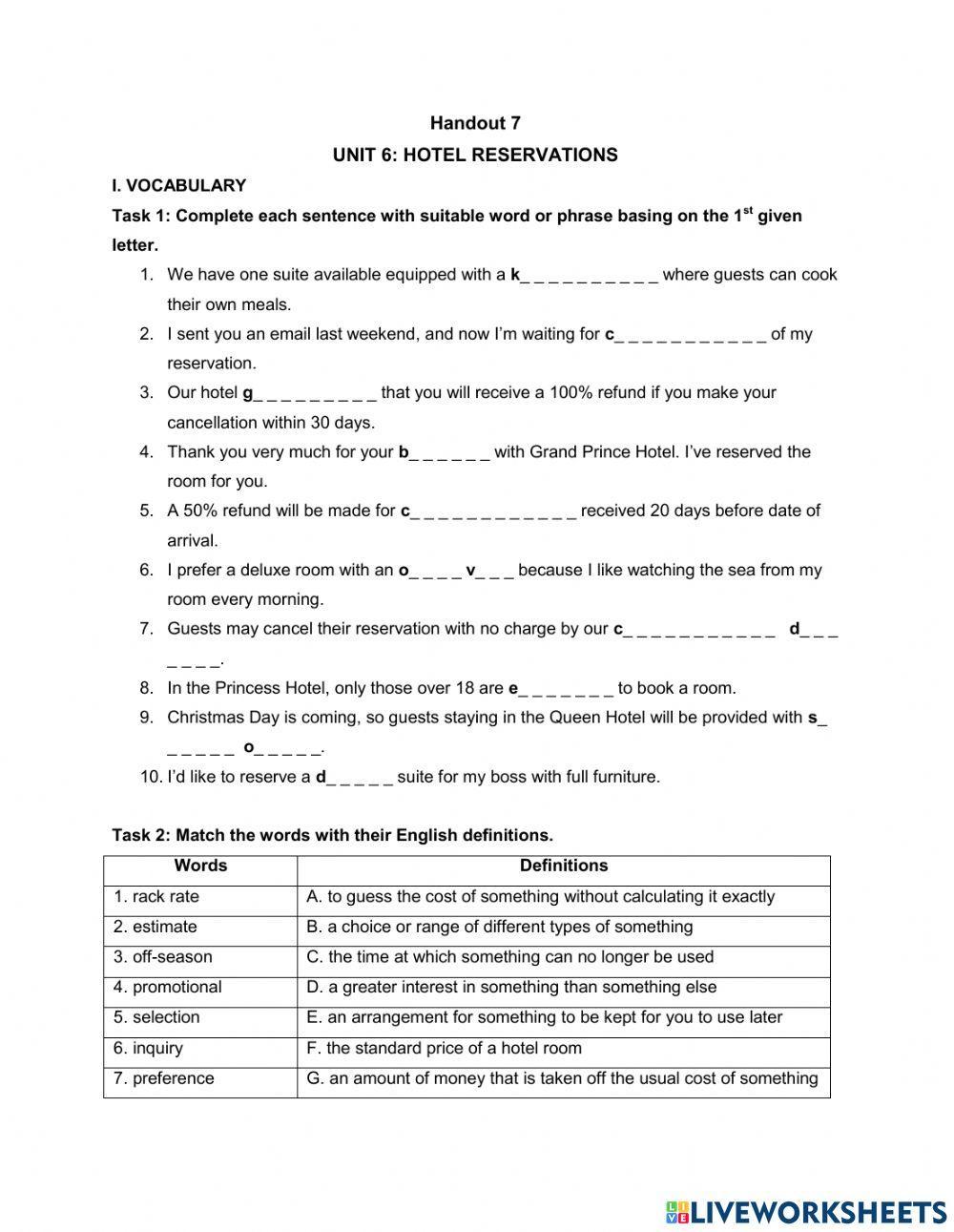 TALTKSCB4 Revision Unit 6