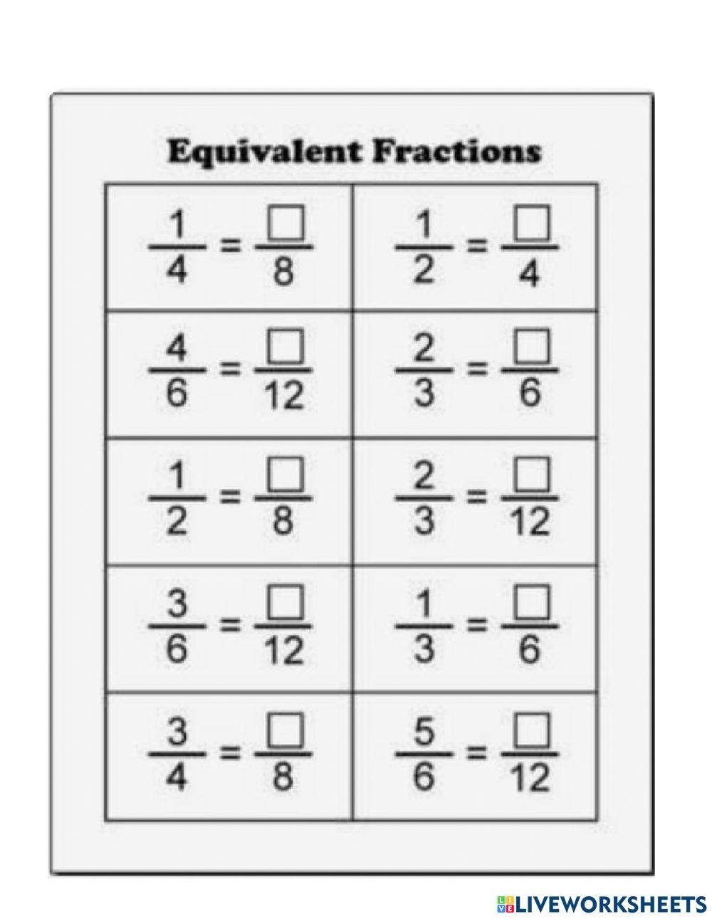 Equivalent Fractions G3