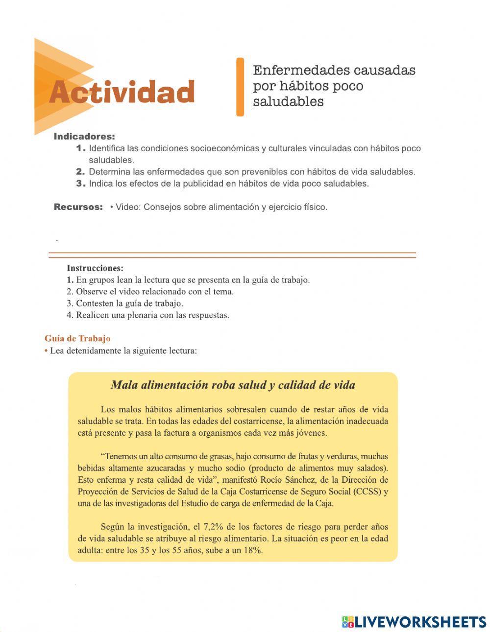 Hábitos de consumo y manipulaciónde alimentos