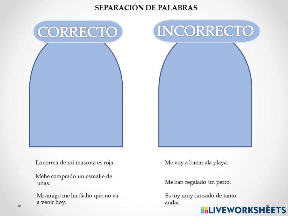Separación de palabras 1