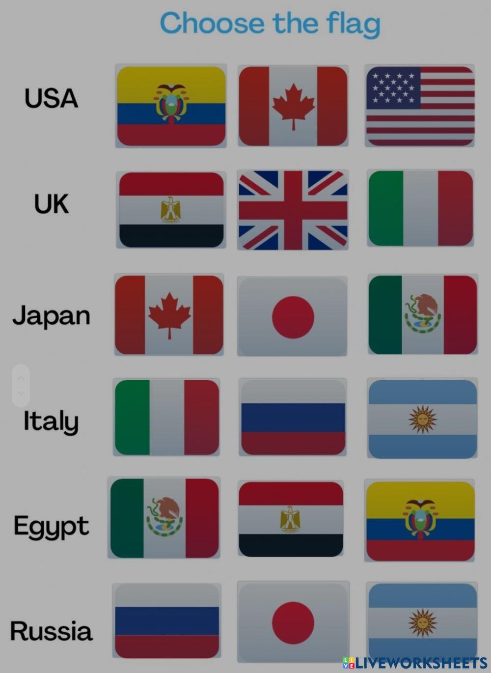 Countries and flags