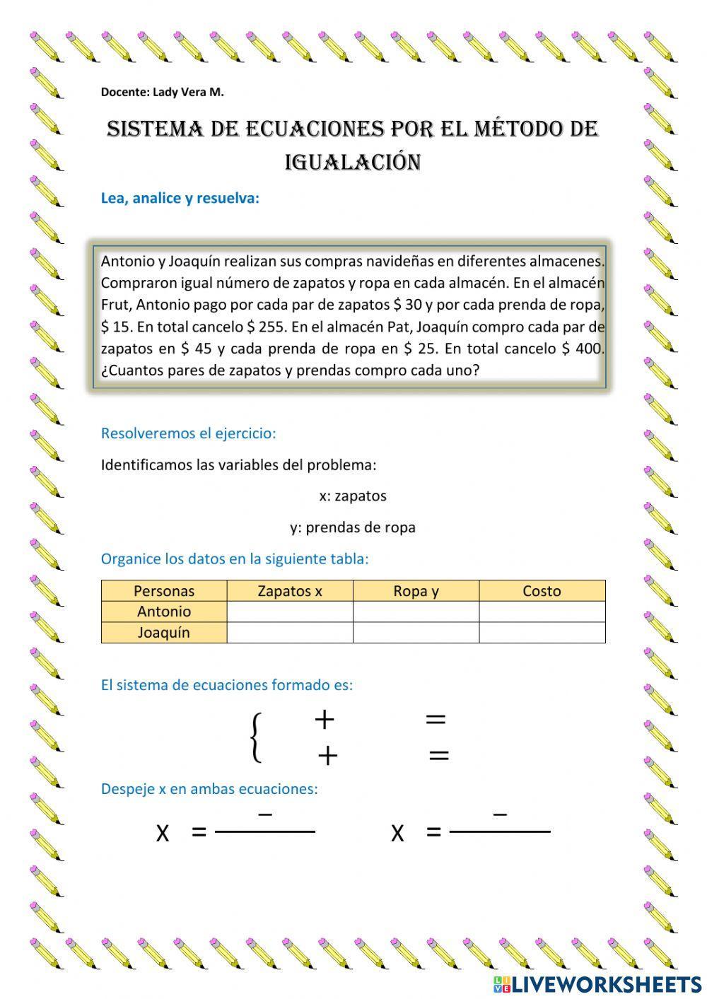 Método de Igualación