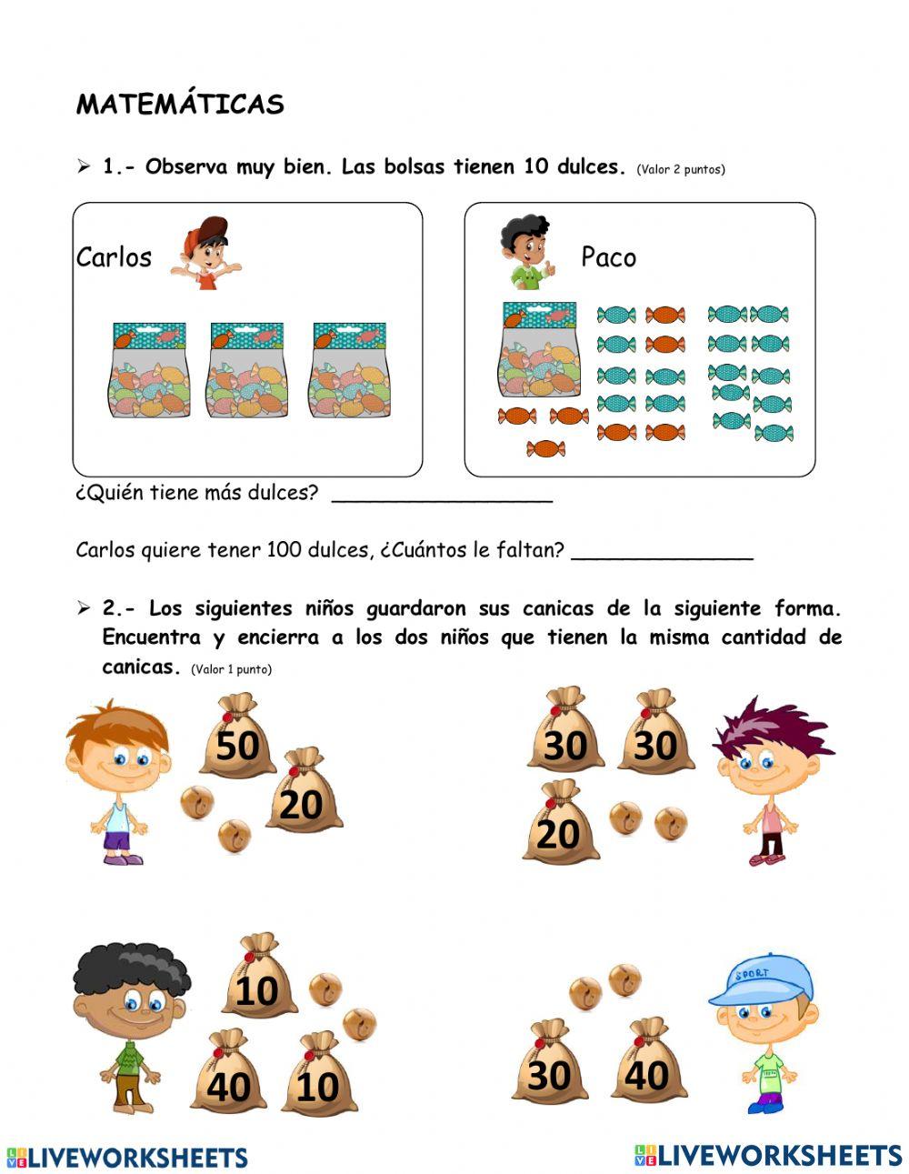 Aprendiendo a leer y escribir sumar y restar en primer grado