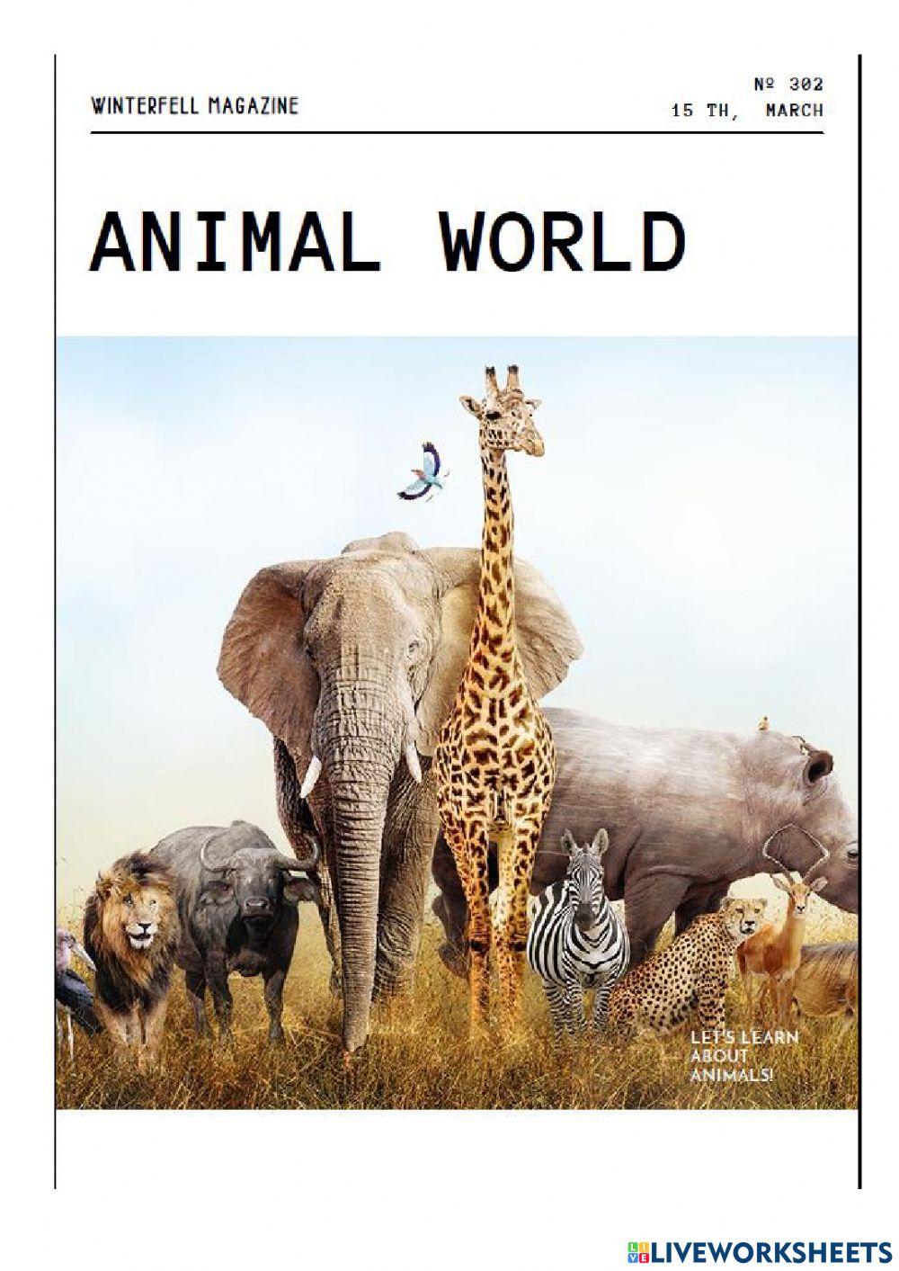 Reading: can - can't animals