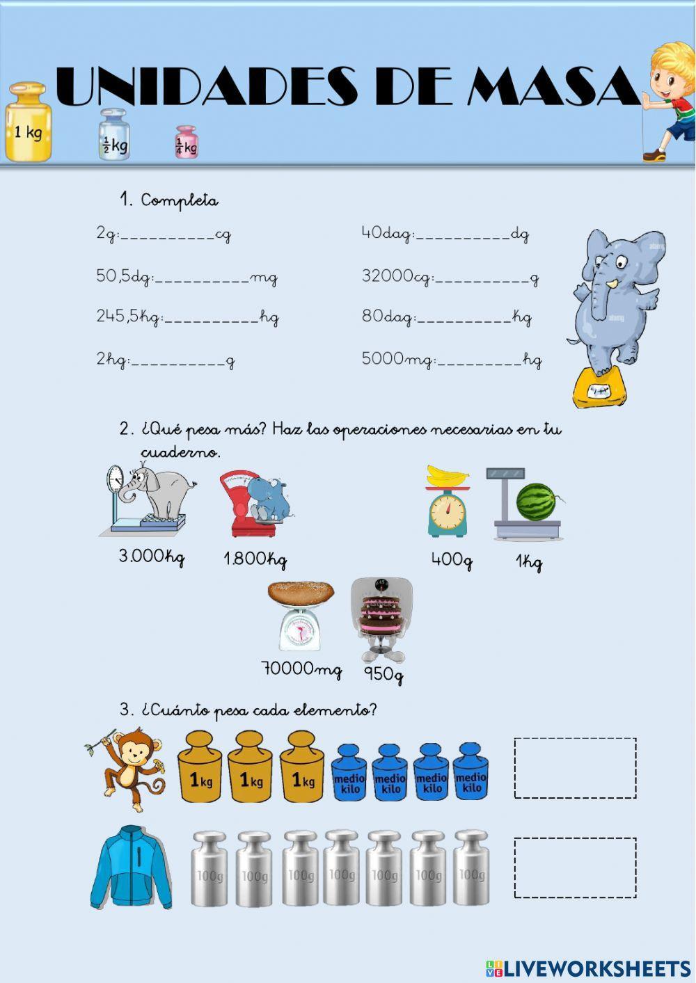 Unidades de masa divertida