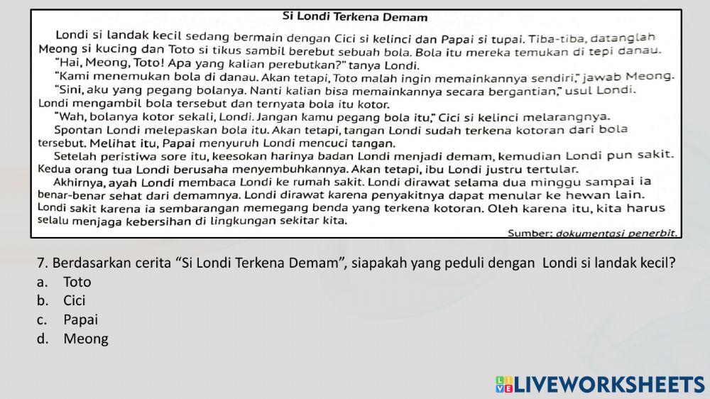 Latihan soal literasi 10
