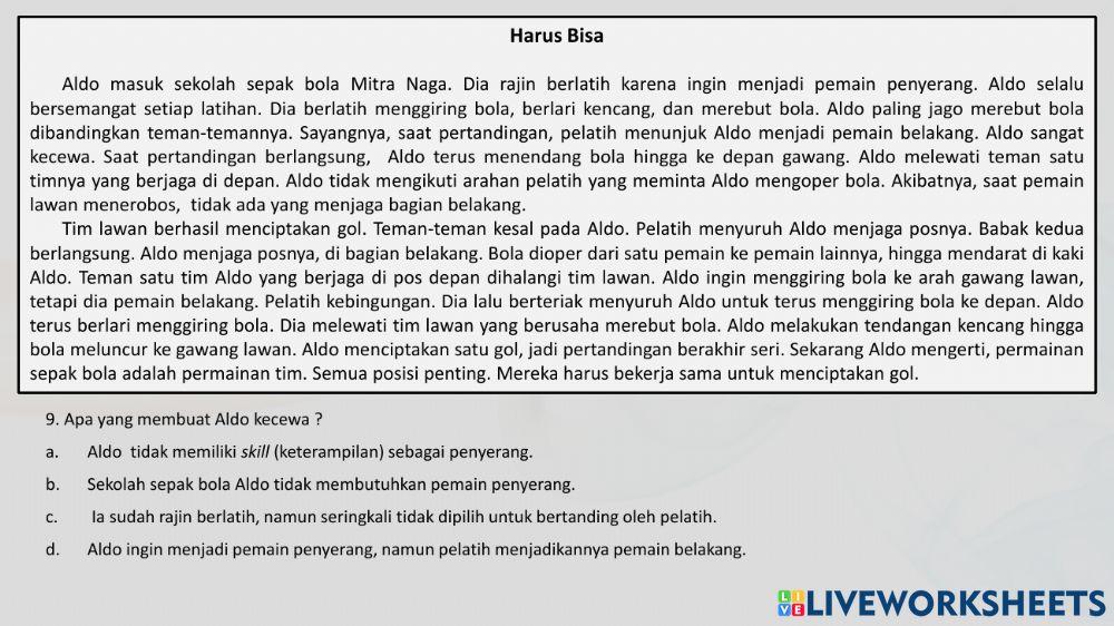 Latihan soal literasi 10