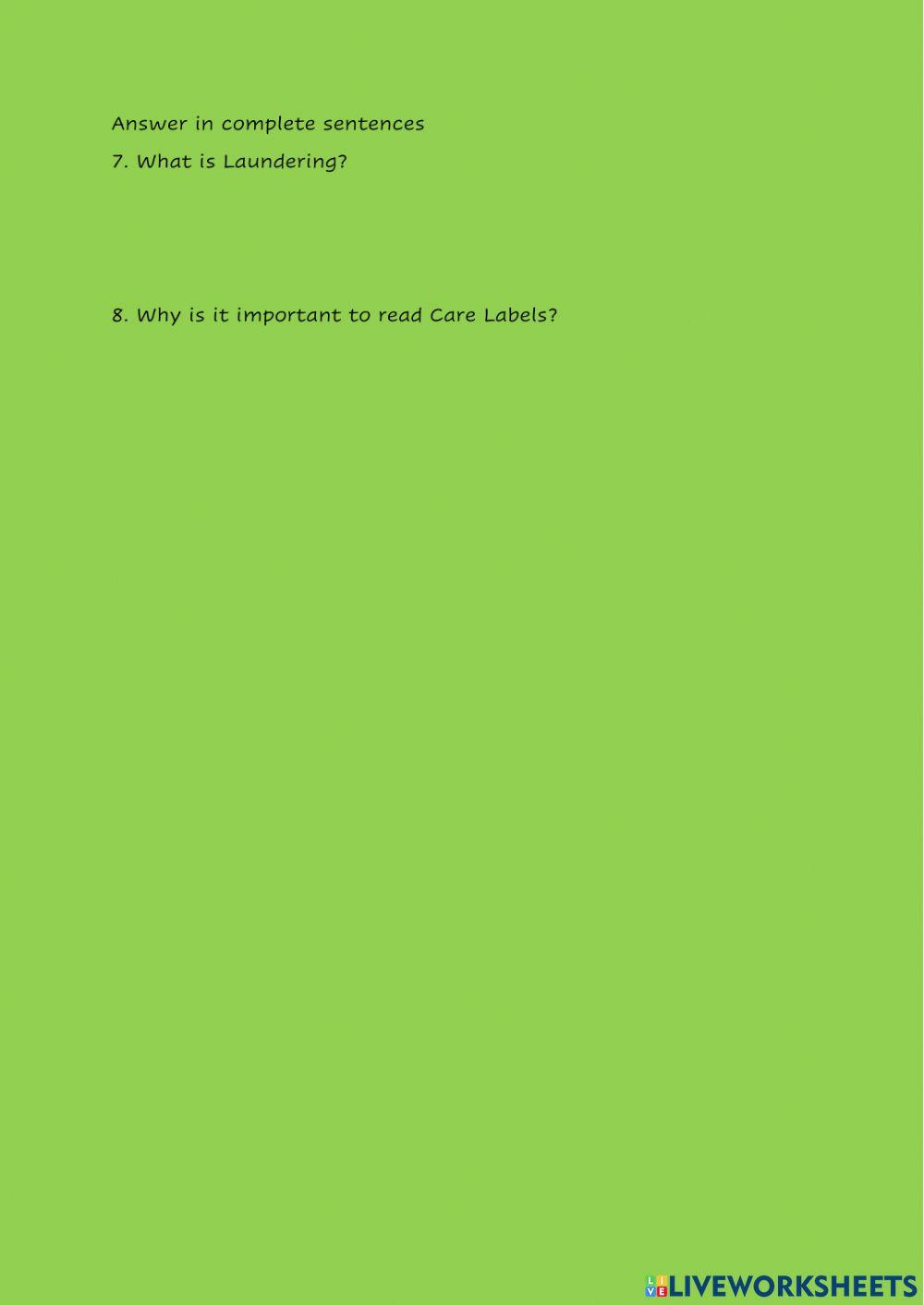 Clothing Care Symbols