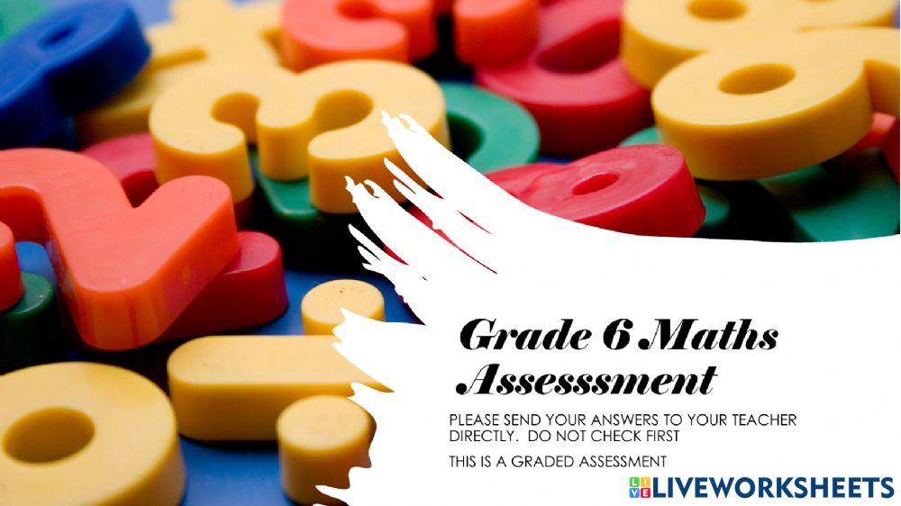 Grade 6 Maths ASSESSMENT 1 | AndrewChristian | Live