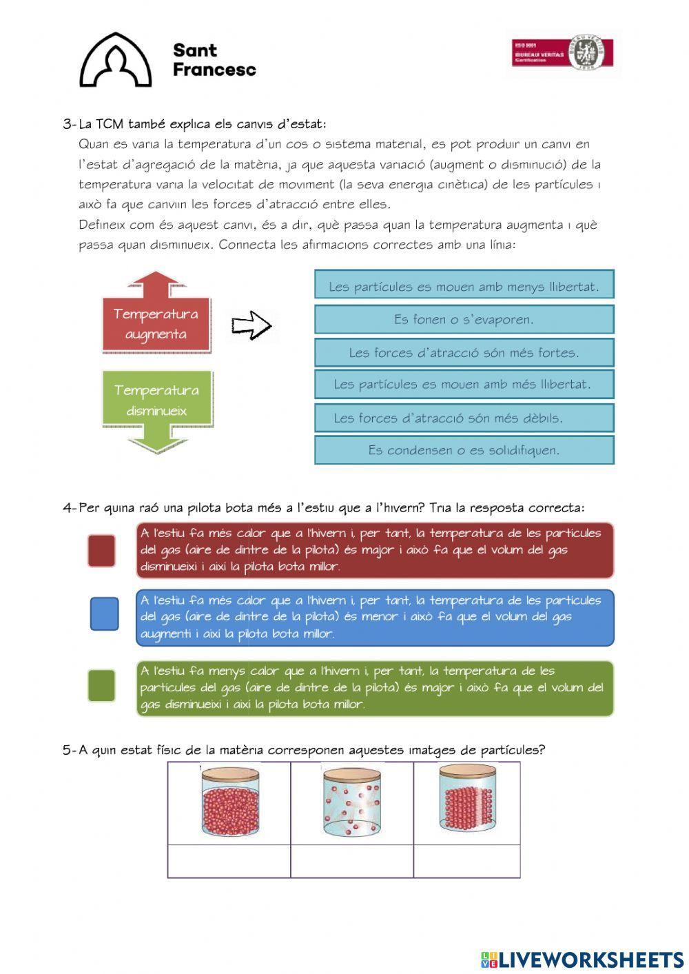 La matèria i els estats d'agregació 2