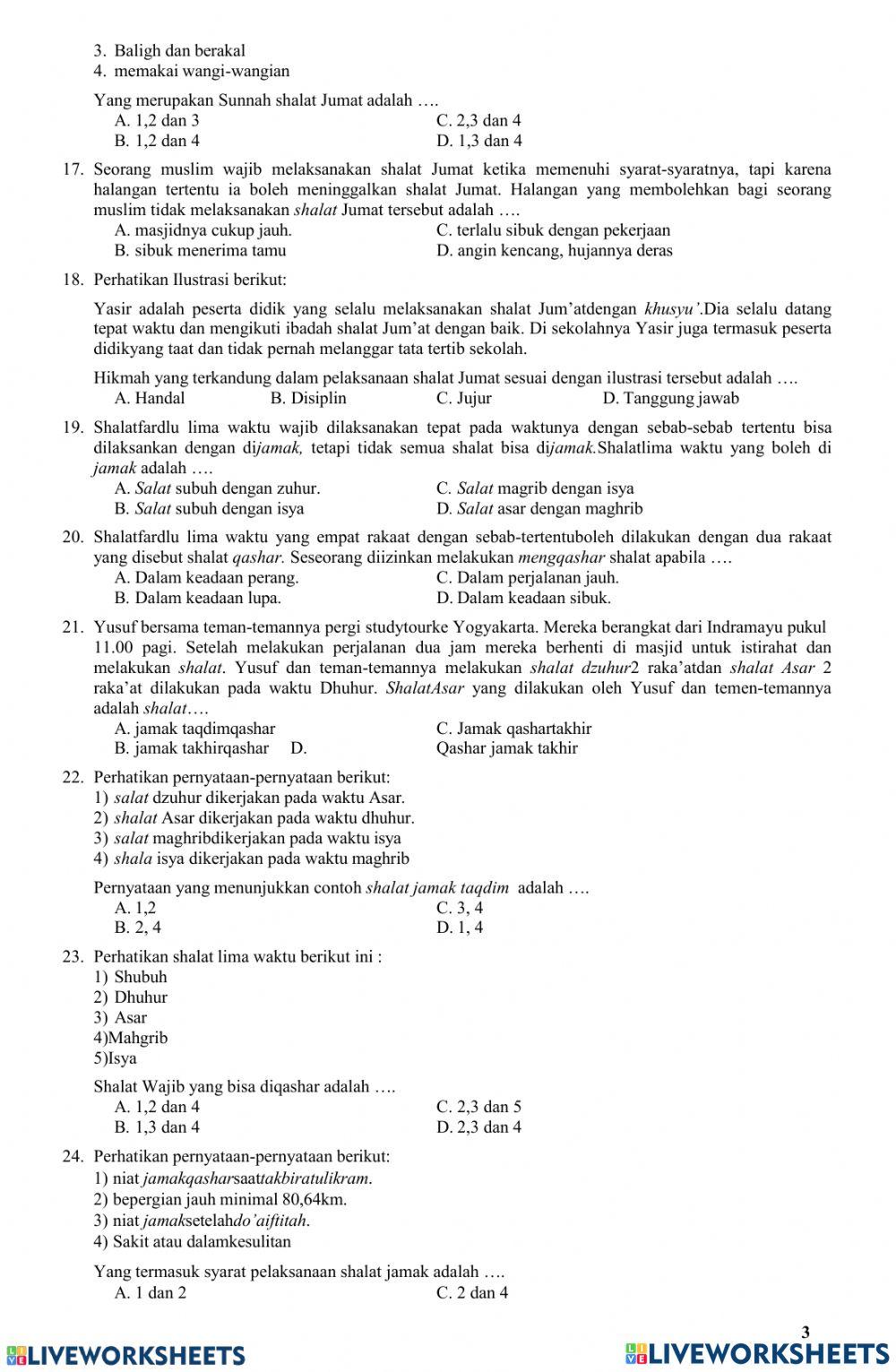Pts pai kelas 7 smpn 2 waru genap
