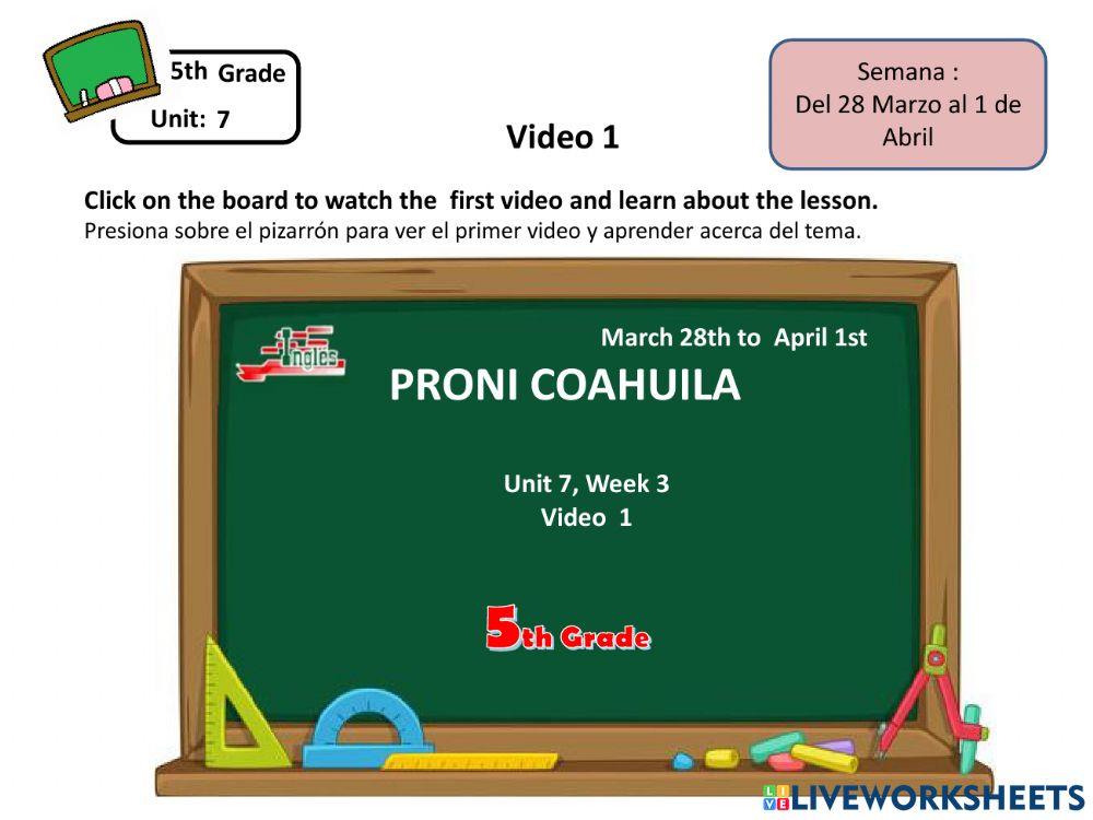 Activity 5th grade Unit 7 W3