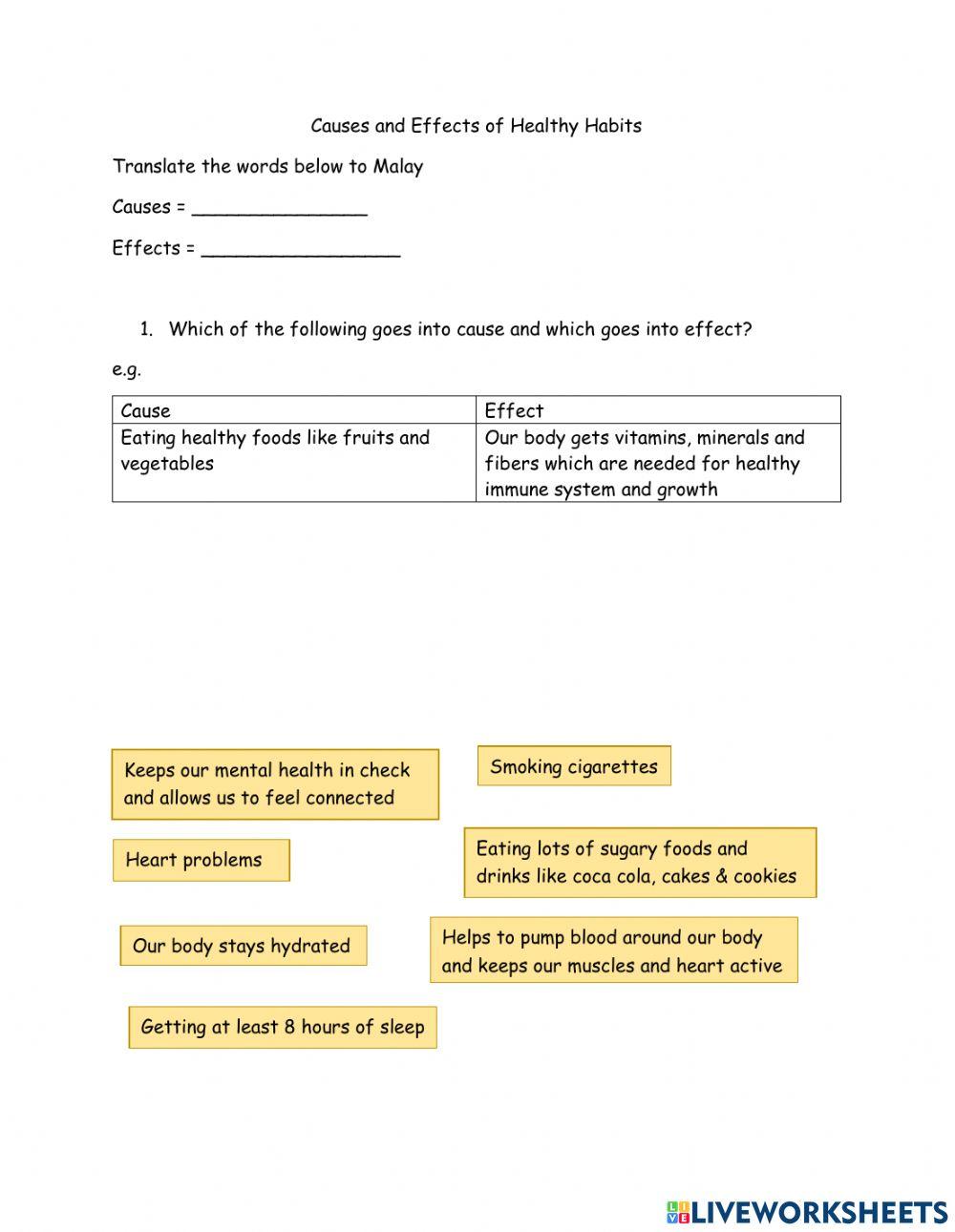 Causes and Effects of Health
