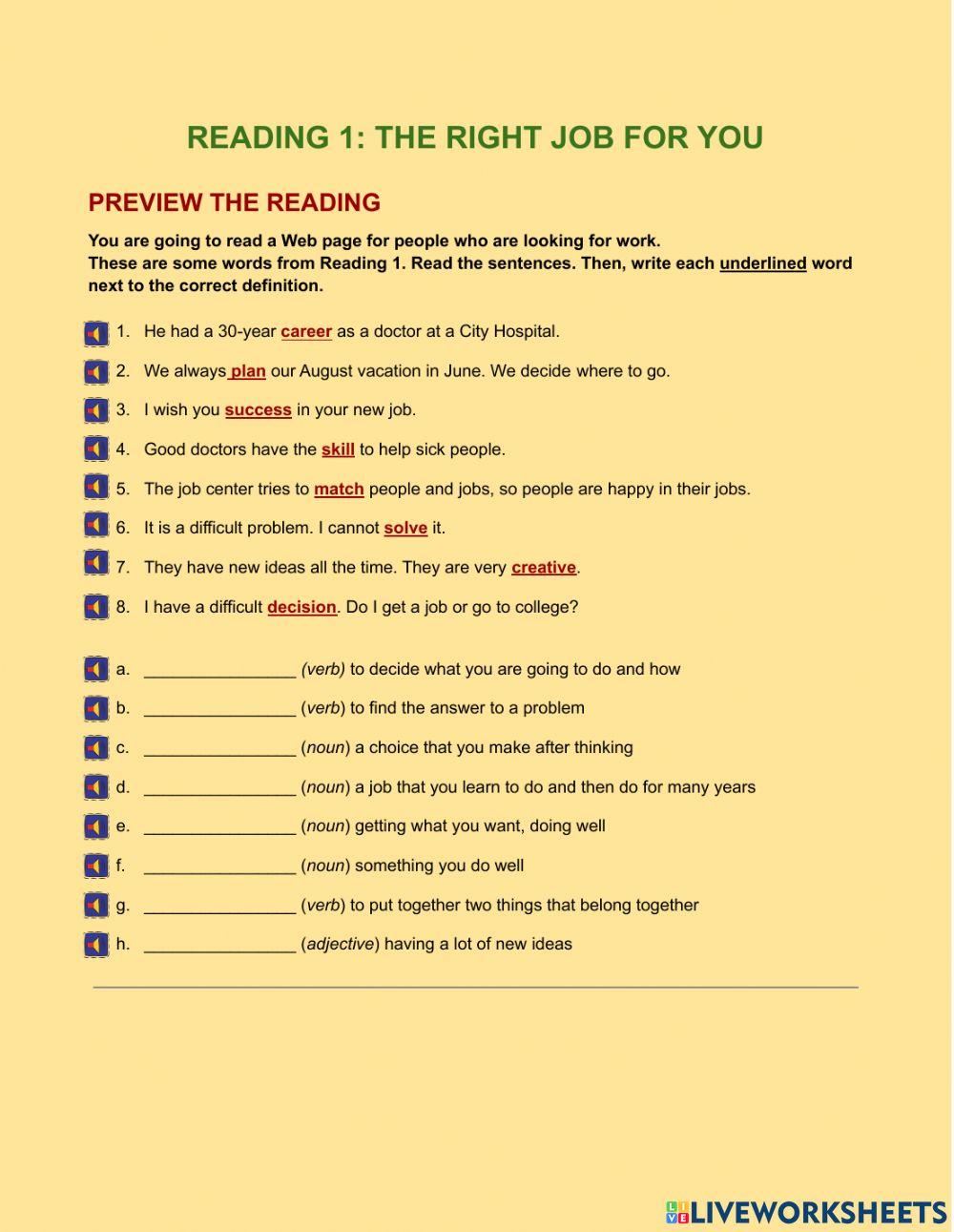 The Right Job for You