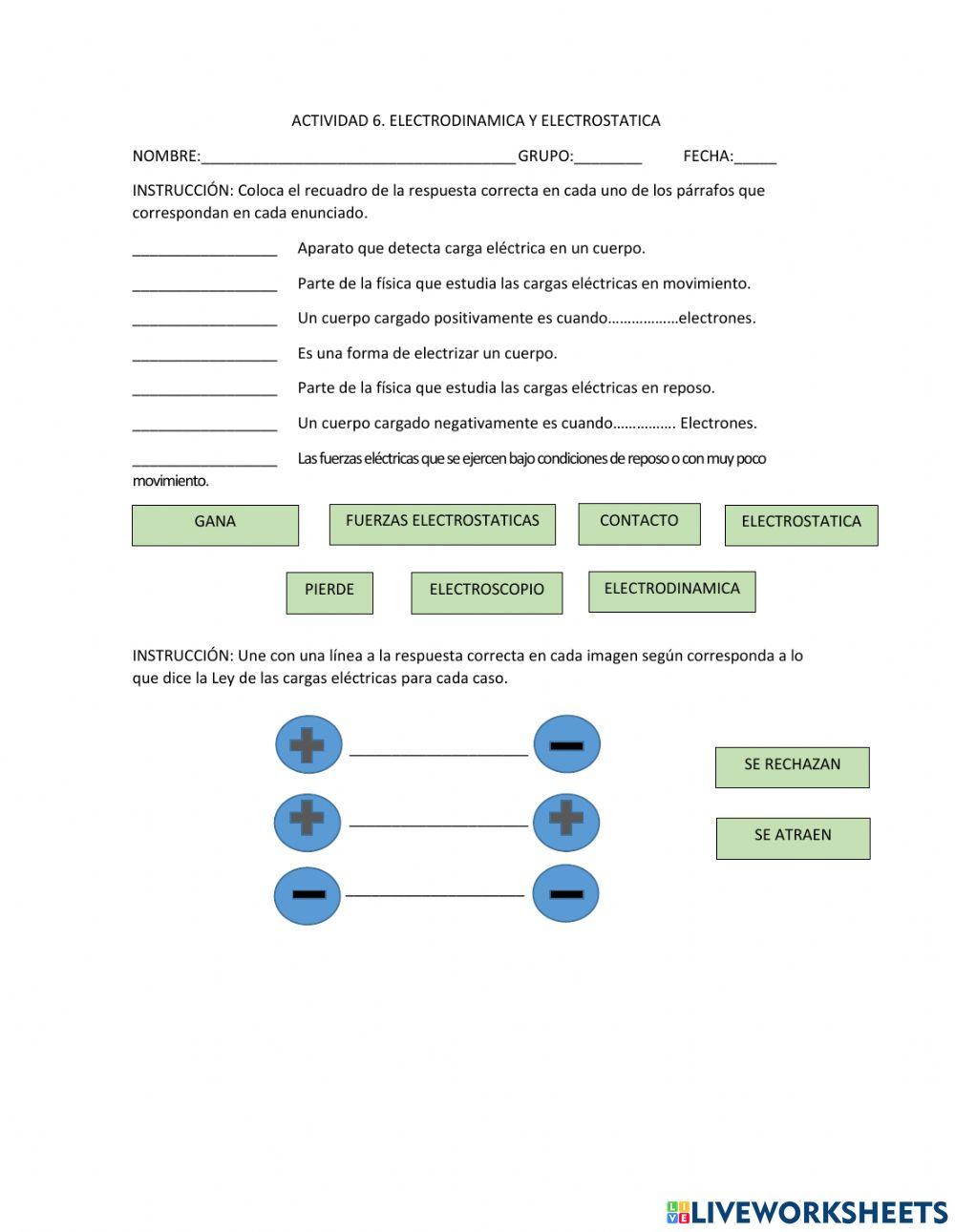 Electrostatica y Electrodinamica