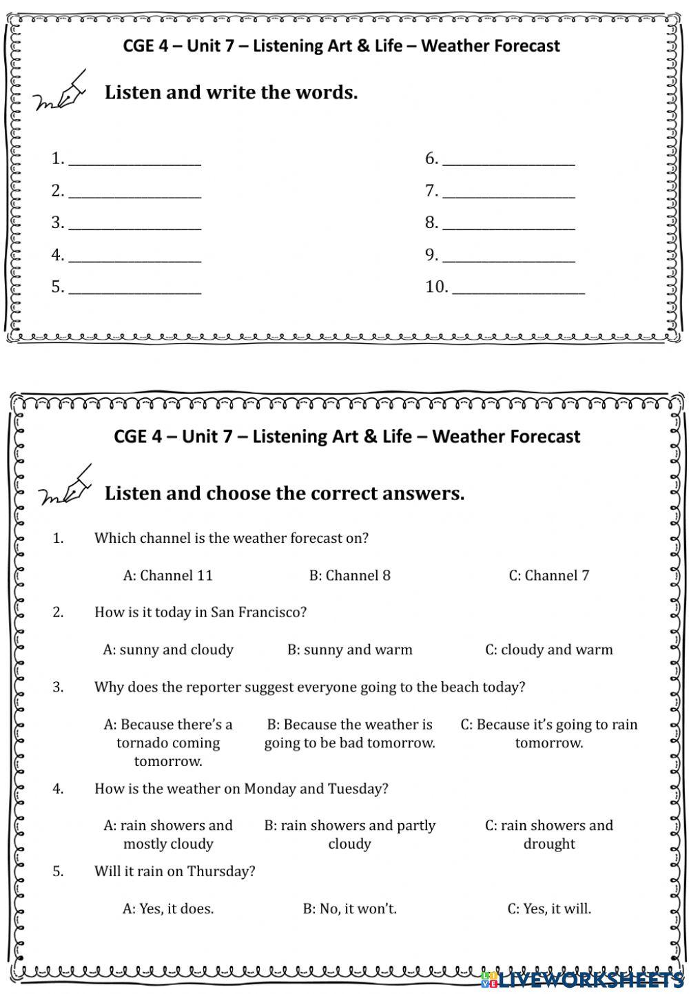 G4.U7.W1.Listening Homework