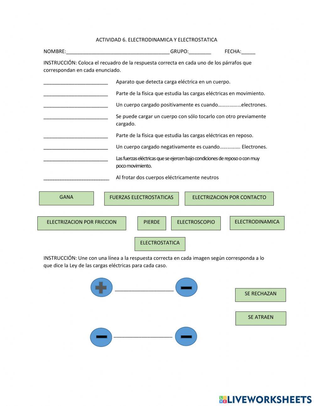 Electrostatica y Electrodinamica
