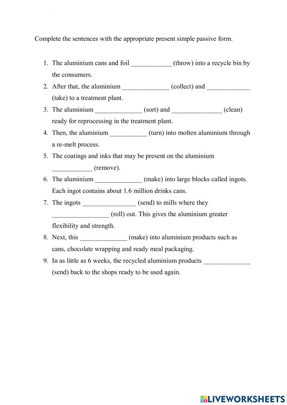 Present simple passive