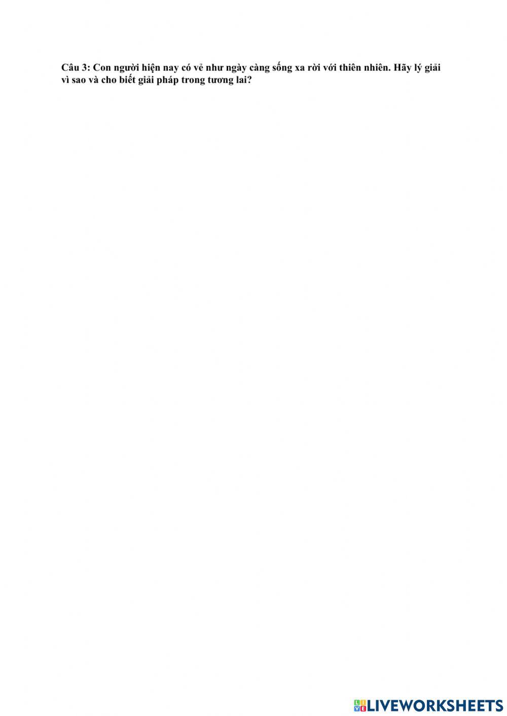 Bài tập dự án sinh thái học