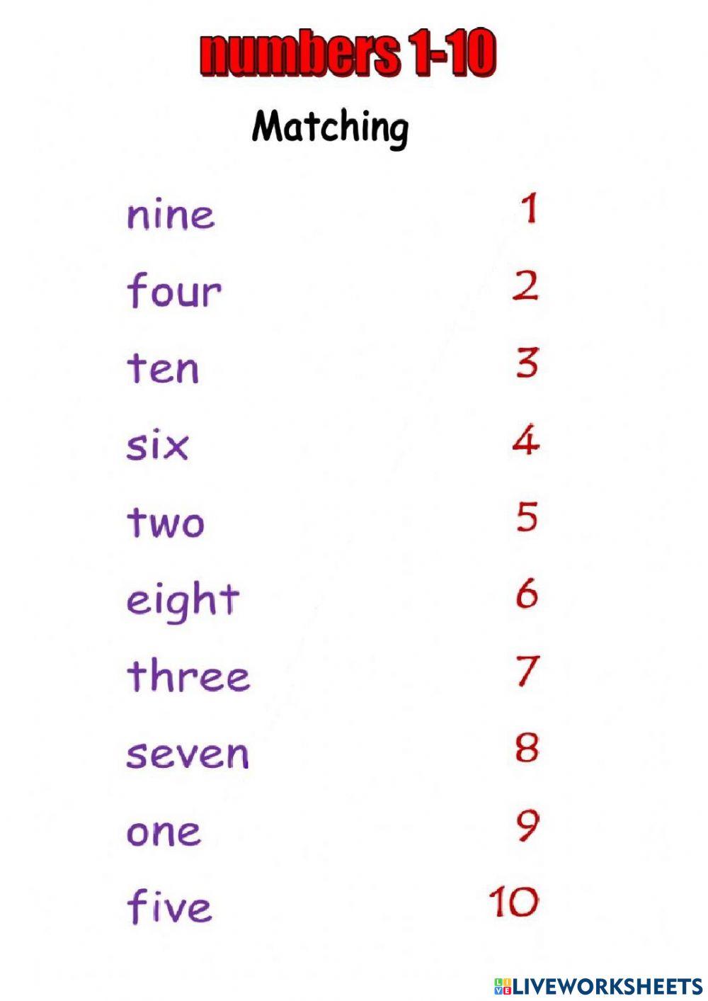 Numbers 0-10