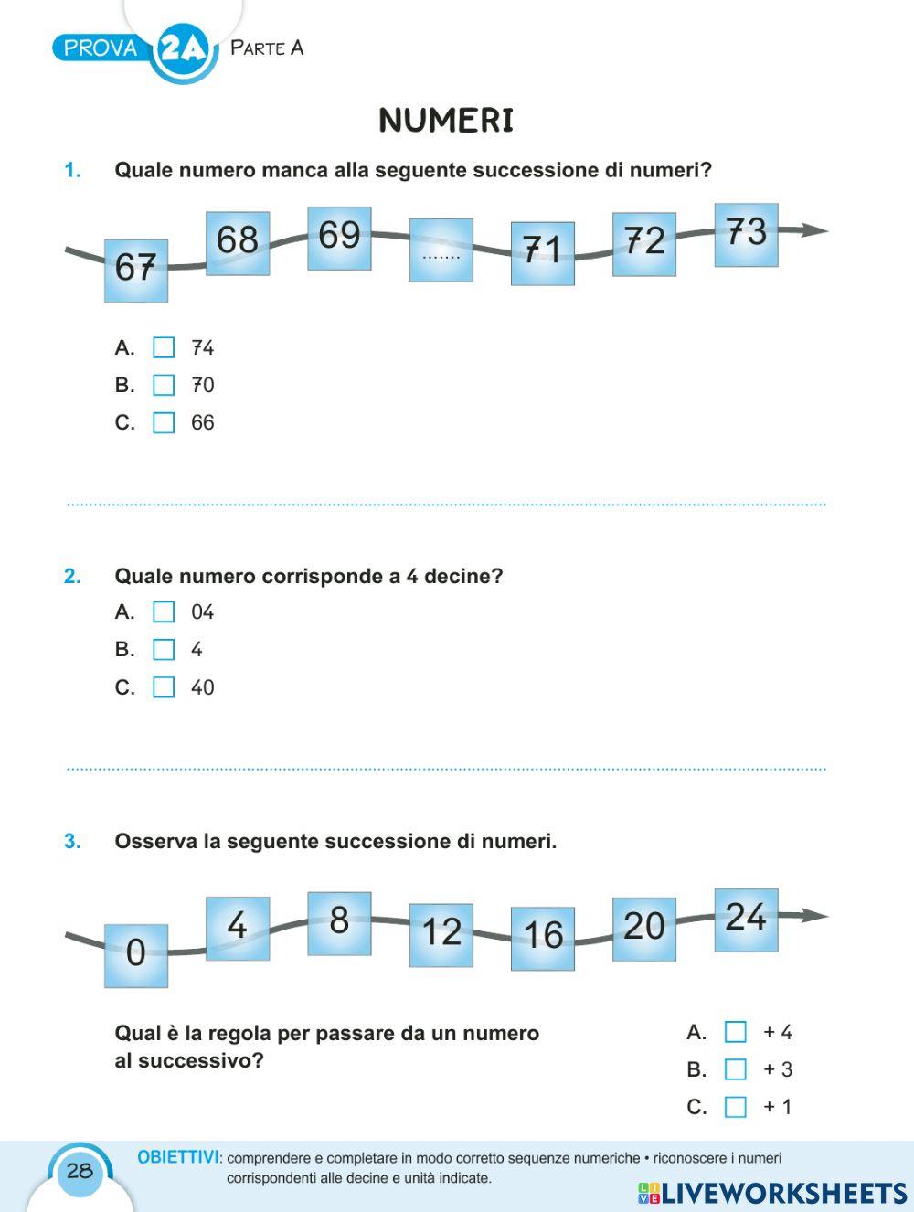 Invalsi: Consolidare  i numeri