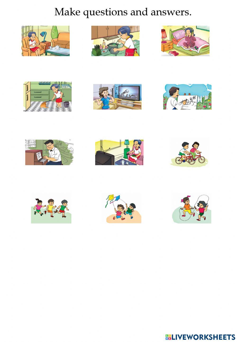 Make question and answer worksheet | Live Worksheets