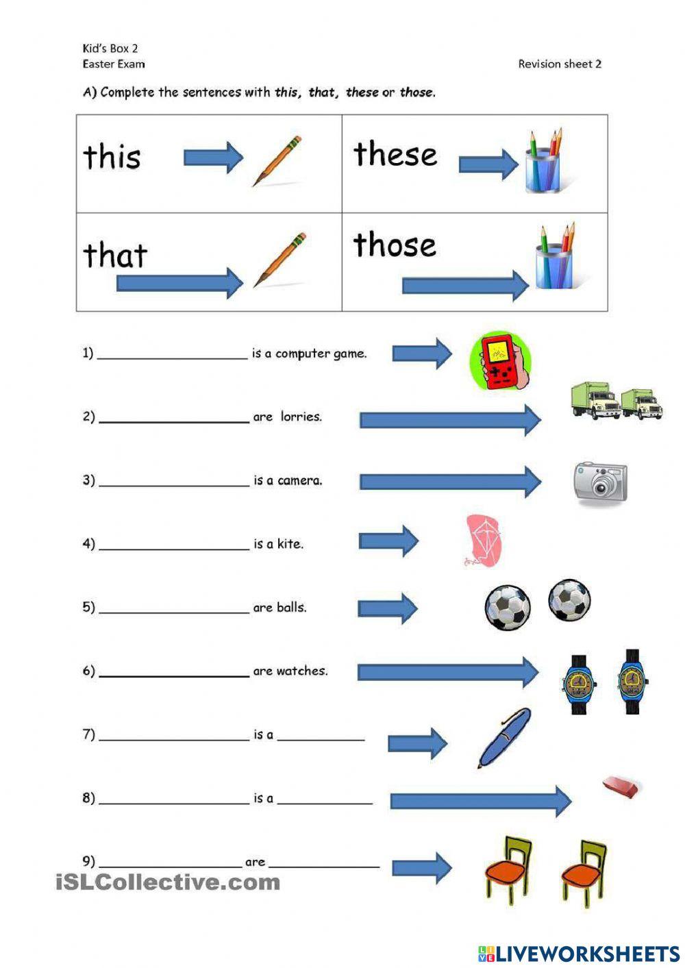 These this that those