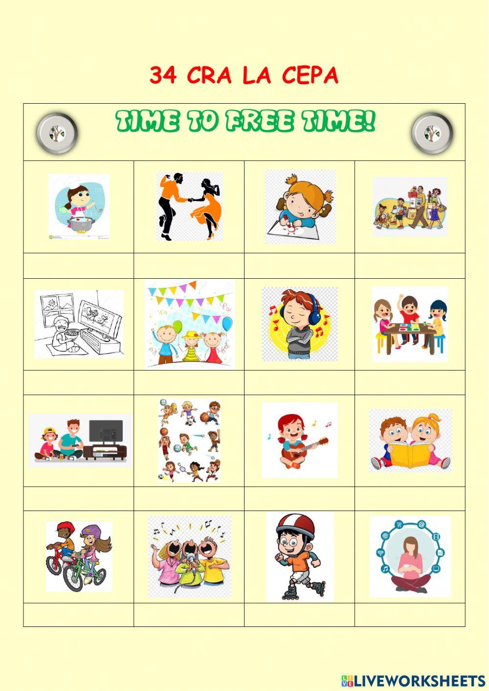 34 present simple free time