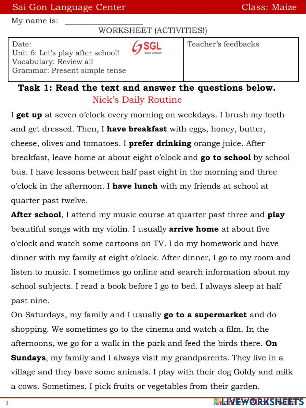 Let's play after school!