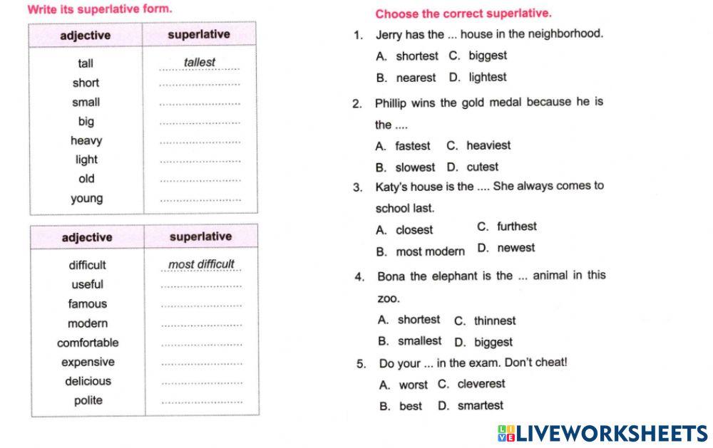 Sm sd 5 english superlative degree 1