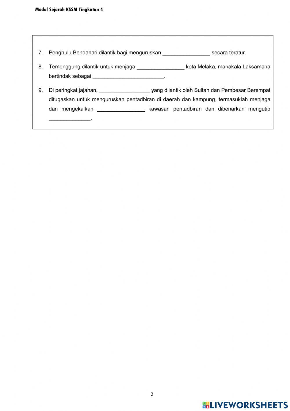 Sejarah Tingkatan 4 Topik 1.3 (1) Sejarah Tingkatan 4 Topik 1.3 (1)