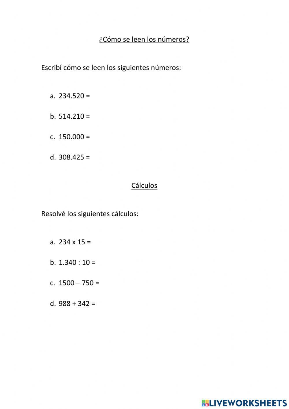 Cómo se leen los números