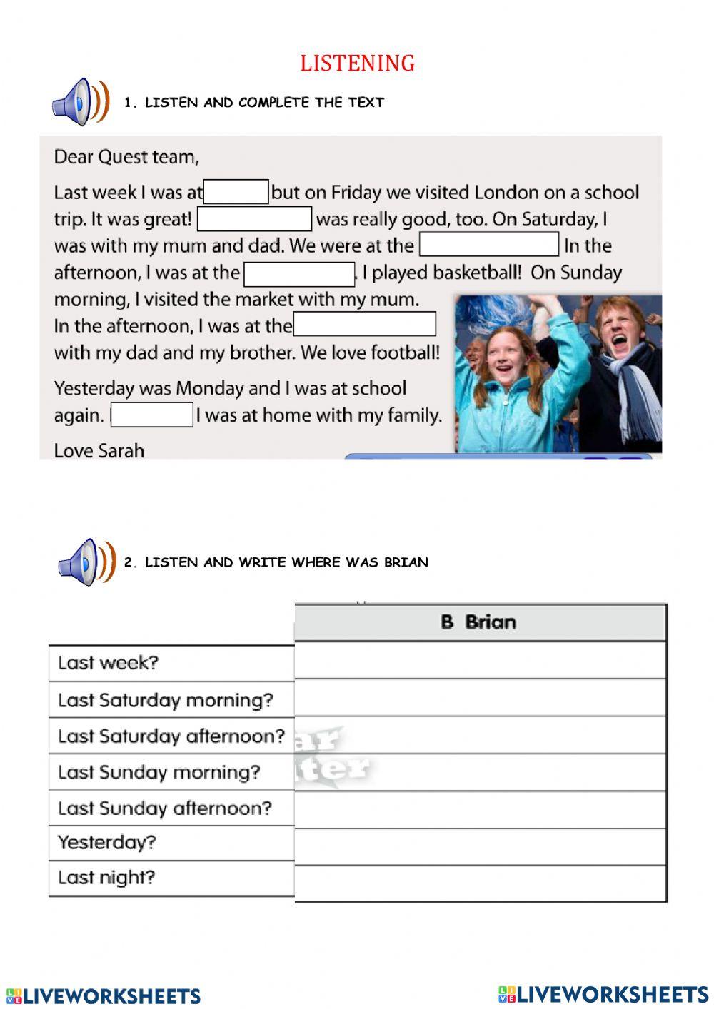 Past simple - Was-were