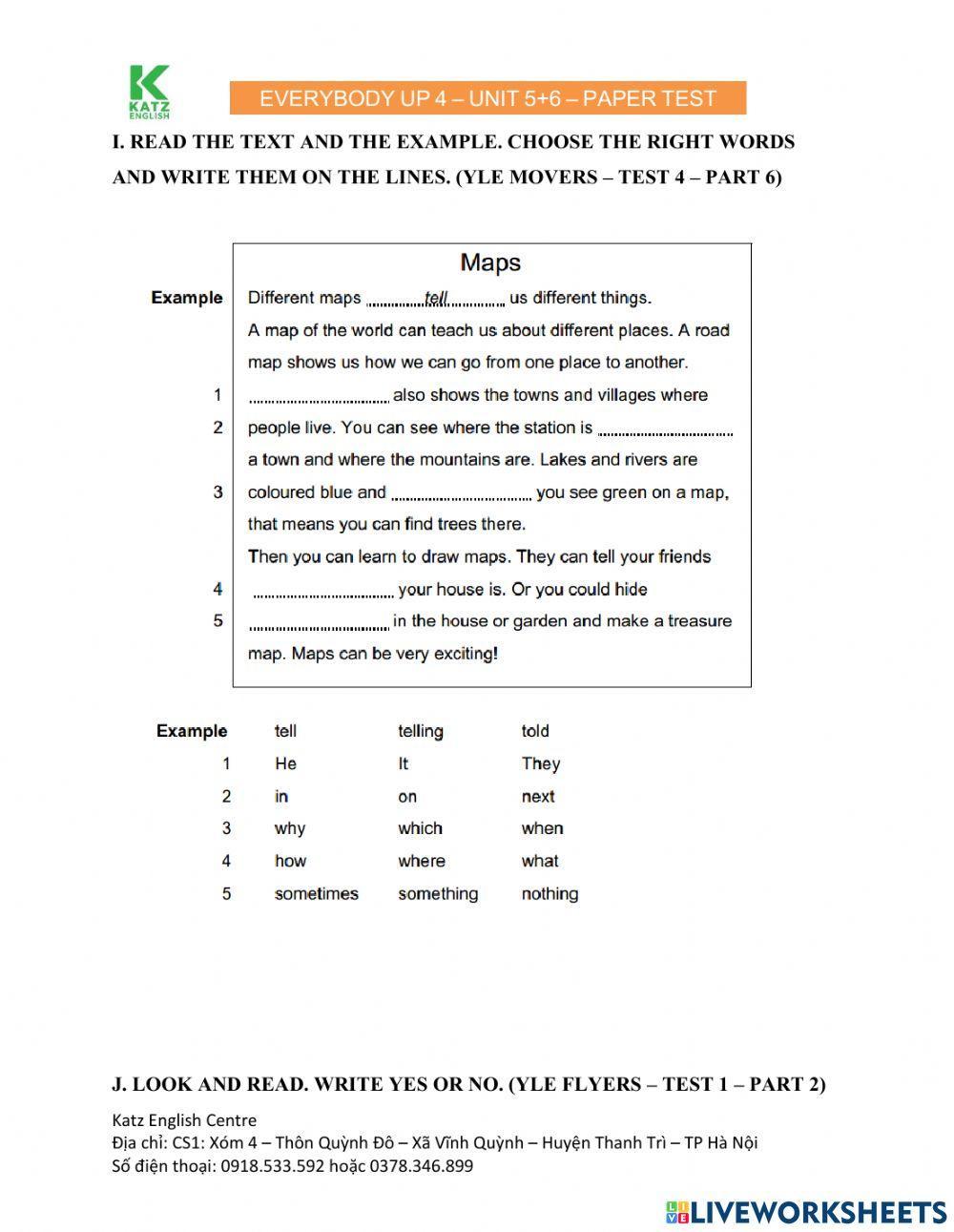 Everybody Up 4 Test Unit 5 + 6