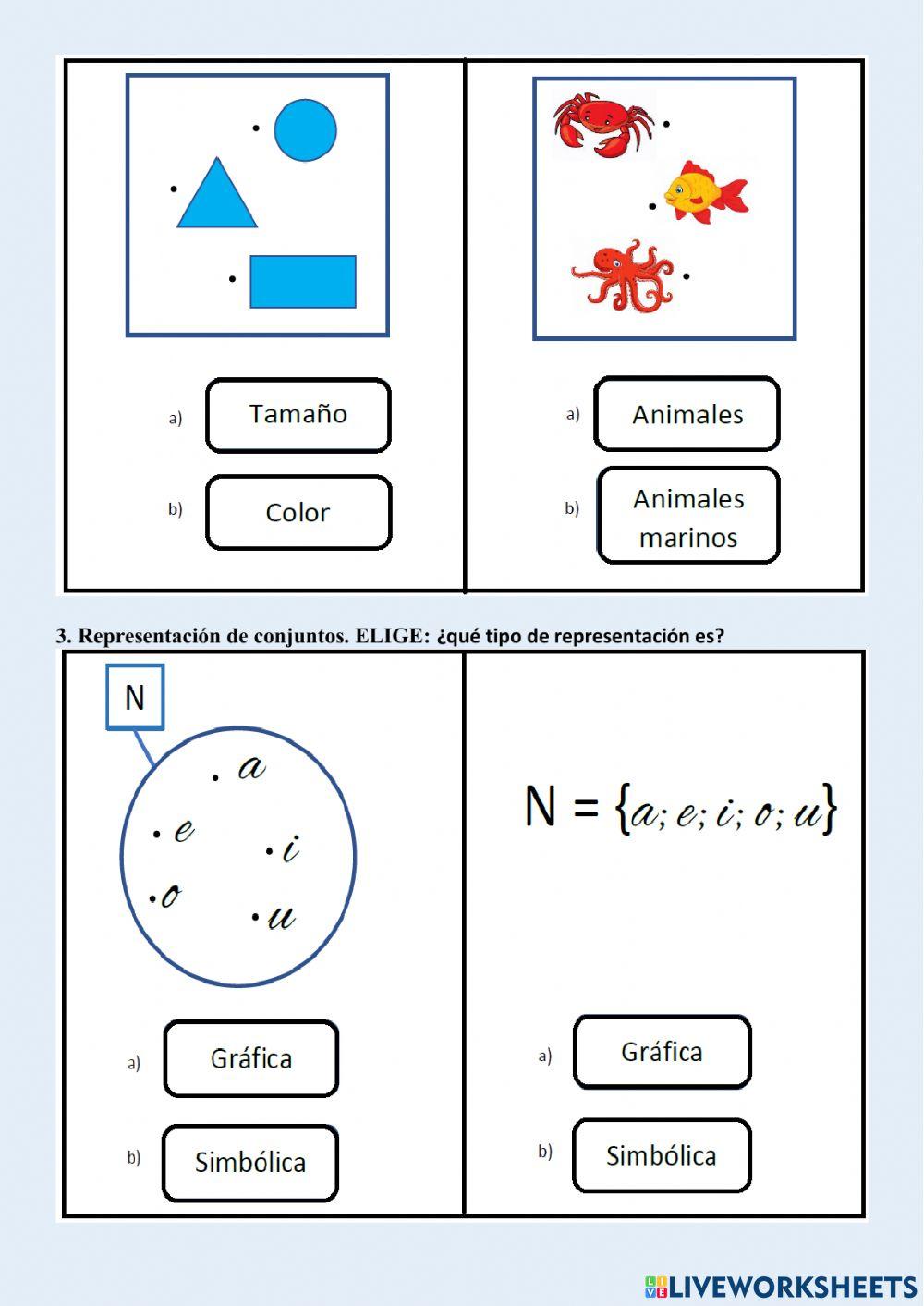Representación y determinación de conjuntos