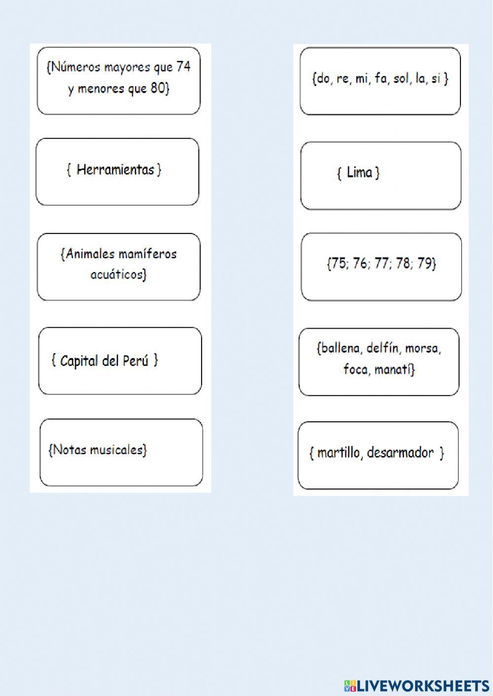 Representación y determinación de conjuntos